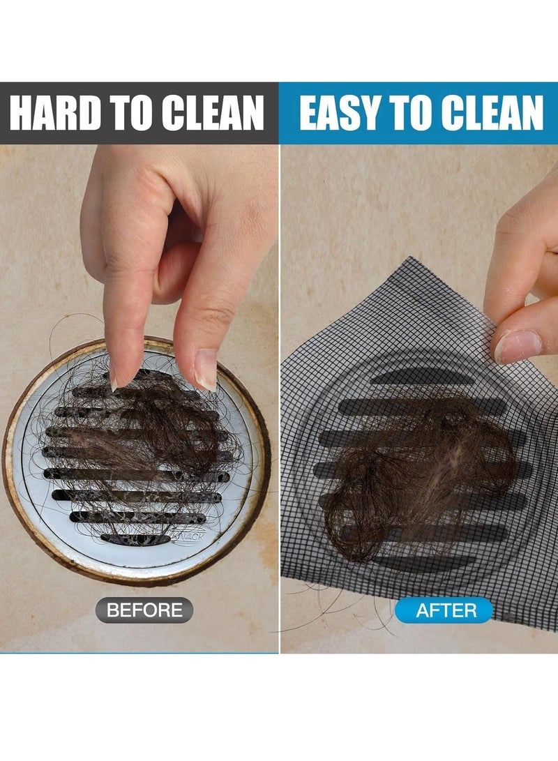 Disposable Hair Drain Stickers,  Mesh Shower Drain Cover Stickers for Linear DIY Floor Drain Shower Drain Screen with Removal Tool for Bathroom Kitchen (4 Inch x 33 ft ) - Image 5