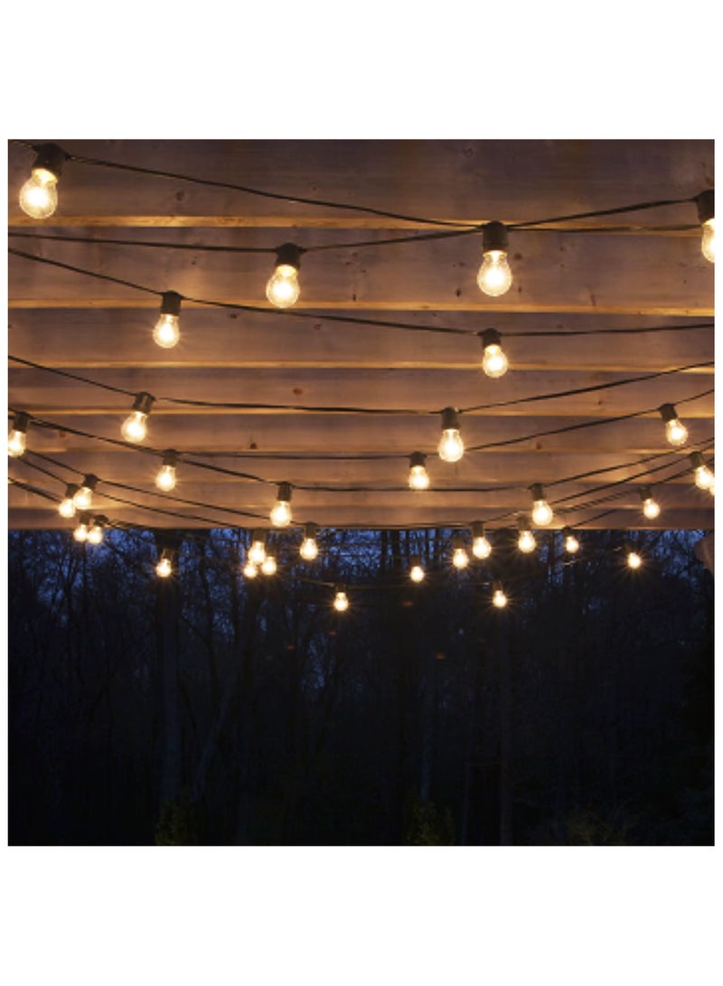 Generic Patio String Lights 10M Led String Lights Outdoor 20 Plastic Edison Bulbs Warm White String Lights Outdoor IP54 Waterproof Hanging Light Strings For Wedding Patio Indoor Outdoor Party Garden - Image 2