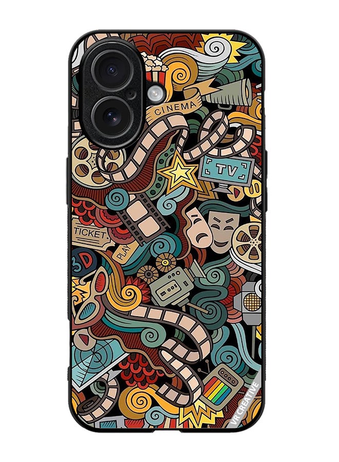 Protective Case Cover For Apple iPhone 17 Cinema Design Multicolour