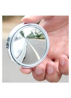 RATSAW 2 Pack Blind Spot Mirrors 360 Degree Rotate Sway Silver Round Curved Convex Wide Angle Mirror Waterproof HD Crystal Glass Blindspot Mirrors for Cars SUV Trucks Traffic Safety  - Image 4