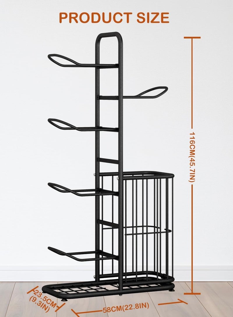 DubaiGallery Basketball storage rack floor-standing multi-layer ball rack home indoor children's football volleyball storage rack badminton storage basket  - Image 3