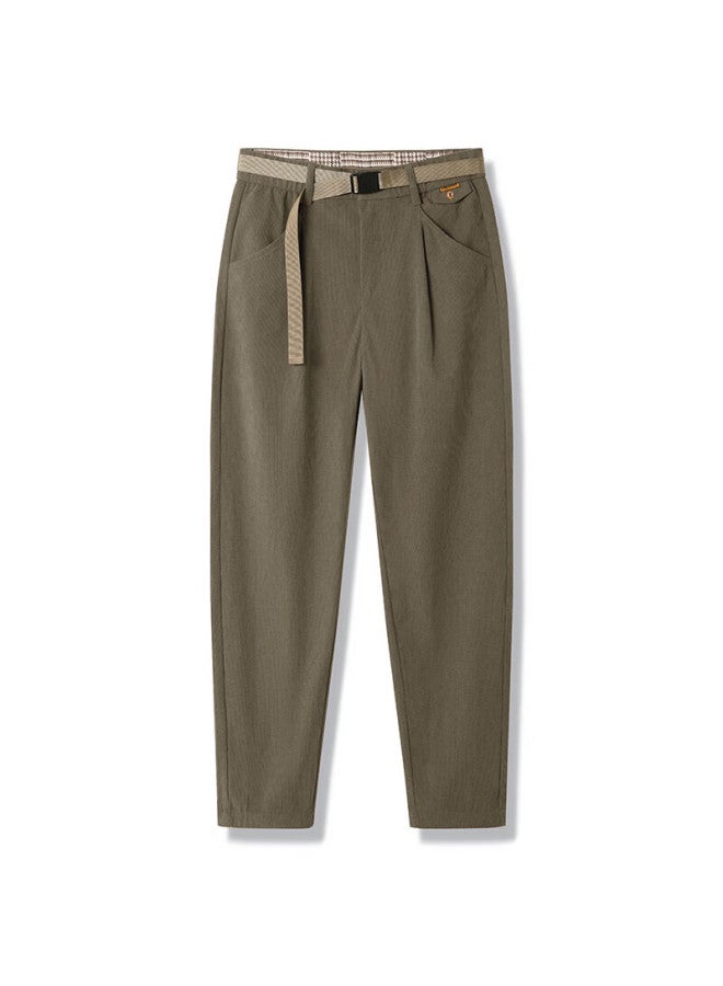 Markless Men's Casual Pants, Autumn And Winter Corduroy Trousers, Slimming Tapered Pants, Versatile Skinny Pants 3859, Khaki Color, Size 29 - Image 4