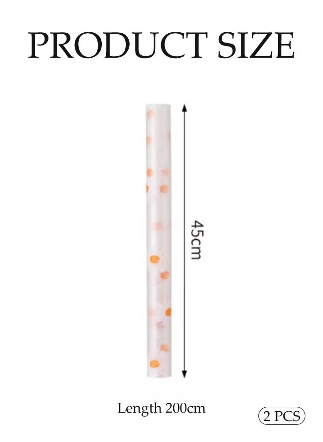 DUNISO 2 Rolls Drawer Pad Paper, Non Adhesive EVA Bookshelf Pad, Anti Slip Refrigerator Pad Roll, Oil And Water Resistant, Suitable For Kitchen, Cabinet, Bedroom (45x200cm)  - Image 3