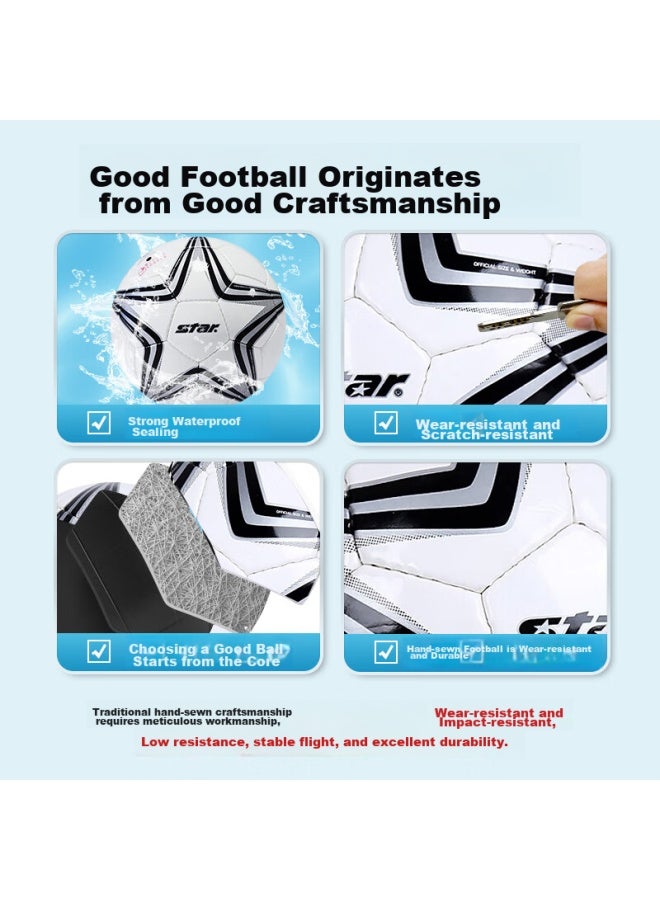 Star 3 Soccer Ball For Children, Kindergarten And Elementary School Students, Training Standard Imported Hand-sched Ball, Wear-resistant Pu Sb6303 - Image 5
