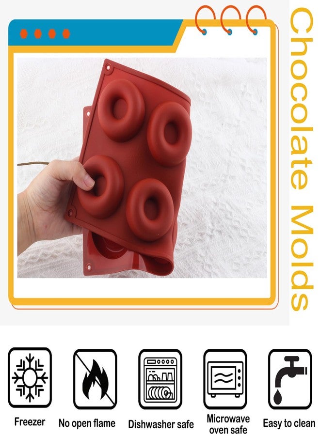 YIMINGMOLD قوالب سيليكون للدونات والشوكولاتة من YIMINGMOLD، مجموعة من قطعتين - Image 3