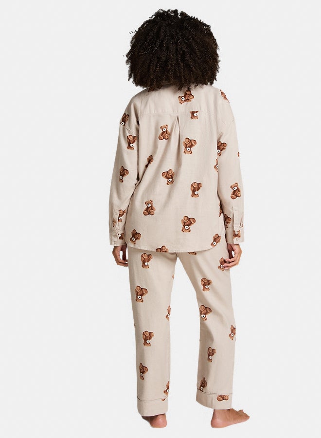 hunkemoller Pant Flannel Straight Bear - Image 3