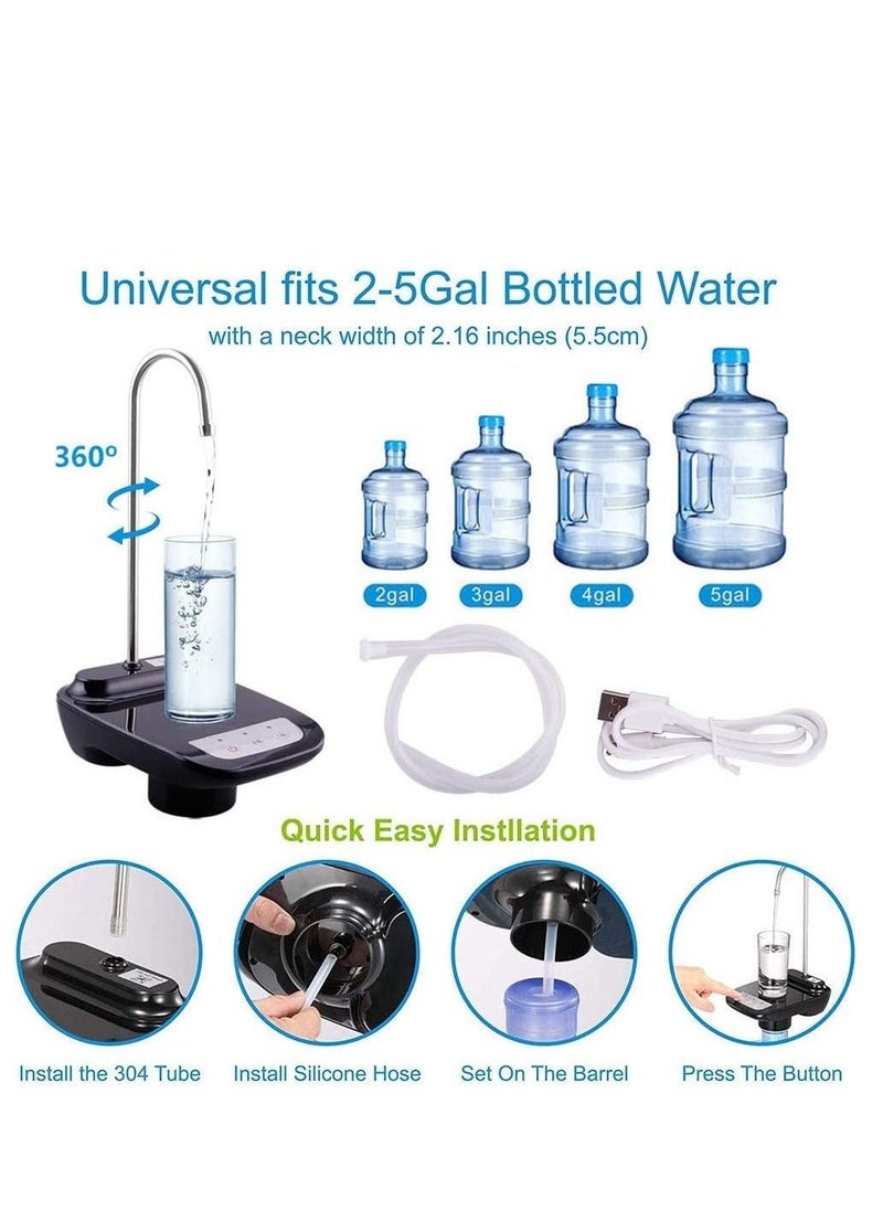 Generic Drinking Water Dispenser Pump, Low Noise USB Charging Automatic Water Pump for Universal 2-5 Gallon Bottle, Electric Portable Water Bottle Dispenser for Kitchen, Home, Office, Camp  - Image 5