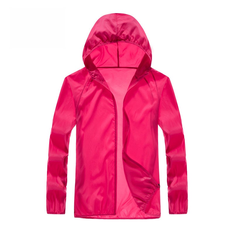 Generic Summer Lightweight Ladies Windbreaker Sun Protection Skin Jacket Custom Logo Rose Red 