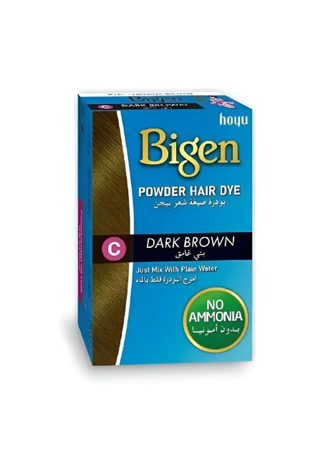 Bigen Hair Color Powder Dark Brown C By Bigen - 4pc - 6g - Image 2