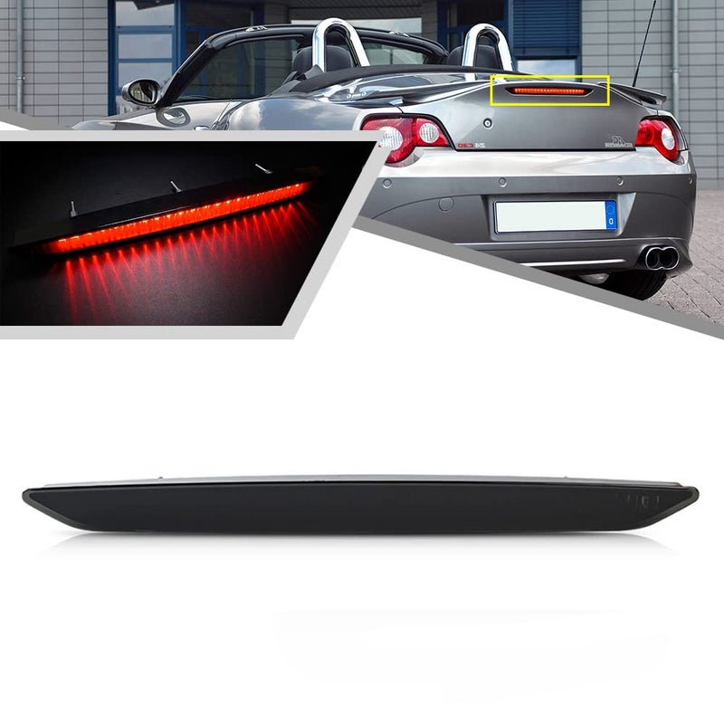 Red LED 3rd Third Brake Light for BMW Z4 E85 2003 2004 2005 2006 2007 2008 Rear Center High Mount Stop Lamp Smoekd Lens 63256930246