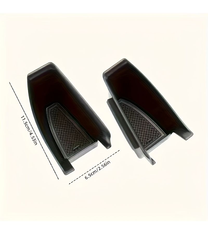 2 Pcs Black Side Door Storage Box For Tesla Model 3 2017 2023 2020 2023 Model Y Accessories Armrest Phone Container Door Organizer Handle Pocket Tray - Image 2
