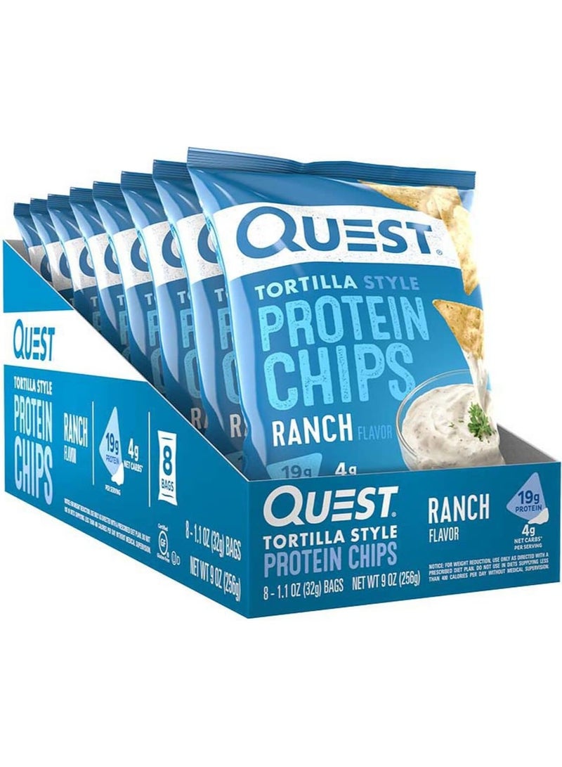 Quest Tortilla Style Protein Chips Ranch (Pack of 8) - Image 1