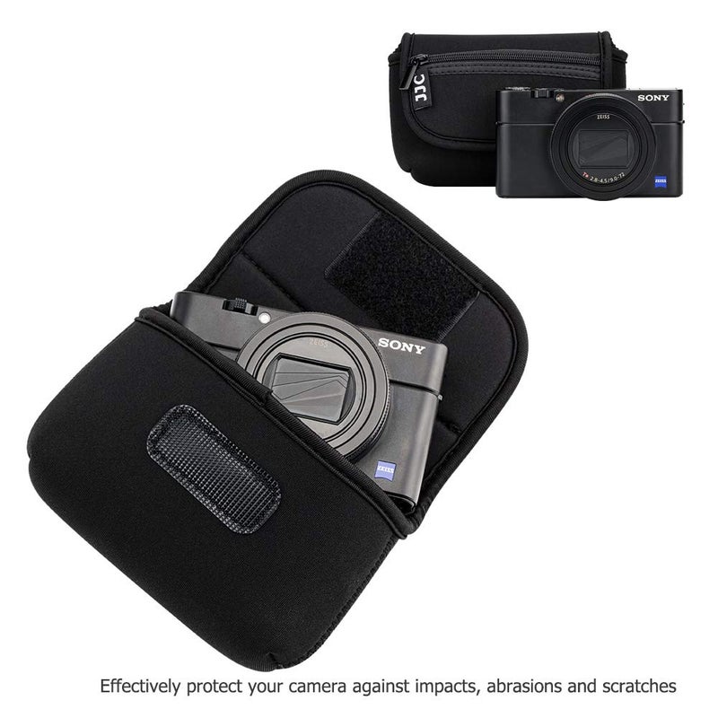 JJC Neoprene Compact Digital Camera Case Travel Pouch for Sony ZV-1 RX100 VII VA VI V IV III II DSC W800 W830 WX500 HX99 HX90V HX80 for Canon G7X III II G9X II SX740 SX730 SX620 SX610 ELPH 360 190 180 - Image 5