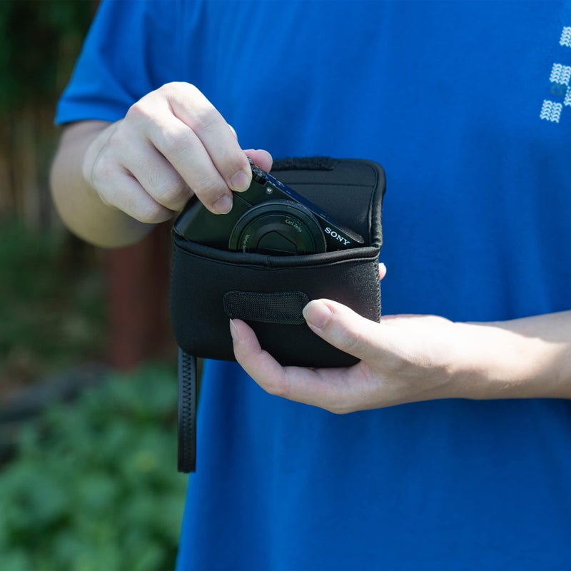 JJC Neoprene Compact Digital Camera Case Travel Pouch for Sony ZV-1 RX100 VII VA VI V IV III II DSC W800 W830 WX500 HX99 HX90V HX80 for Canon G7X III II G9X II SX740 SX730 SX620 SX610 ELPH 360 190 180 - Image 3