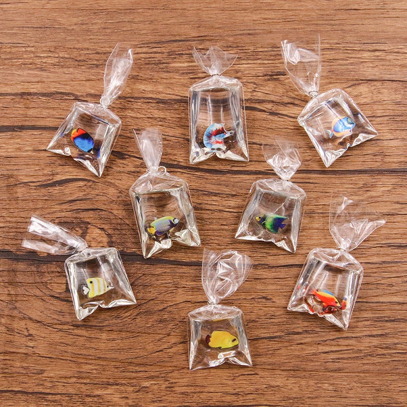 DIY Resin Goldfish Charm Pendant - 8 Colors 24x53mm - Image 1
