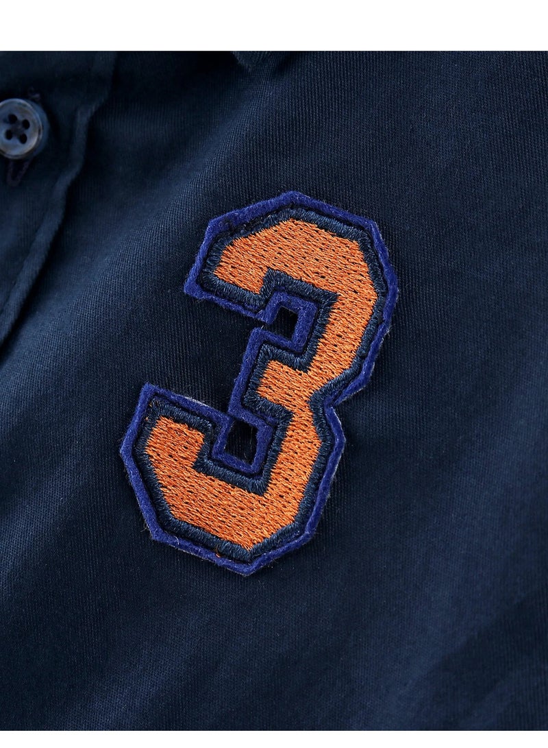 Bonfino Bonfino Full Sleeve Shirt Number Patch - Navy(12-24M&2-3Y) - Image 3