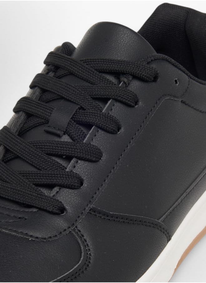 LBL by Shoexpress Men's Panelled Sneakers with Lace-Up Closure  - Image 4
