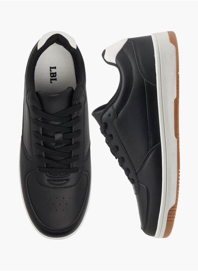 LBL by Shoexpress Men's Panelled Sneakers with Lace-Up Closure  - Image 2