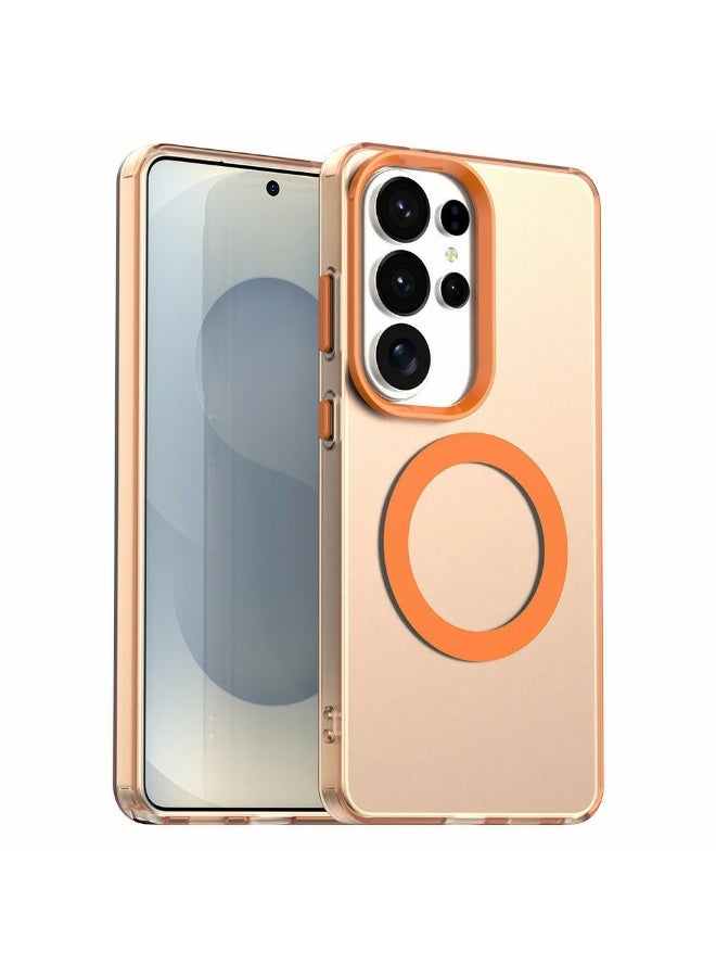 تي ام جراب ألترا شيلد لـ  Samsung S26 Ultra مضاد للصدمات | جراب حماية نحيف ومقاوم للبصمات مع ماج سيف و حماية الكاميرا - برتقالي - Image 1