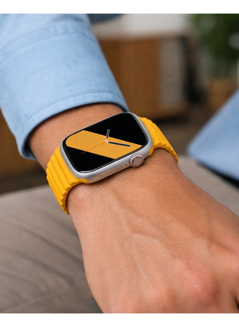 سوار سيليكون مغناطيسي بلونين متوافق مع Apple Watch بمقاسات 38/40/41/42 مم للموديلات ذات الحجم الصغير، حزام سيليكون ناعم بإغلاق مغناطيسي آمن، مناسب لـ Series 1–10 و SE - Image 4