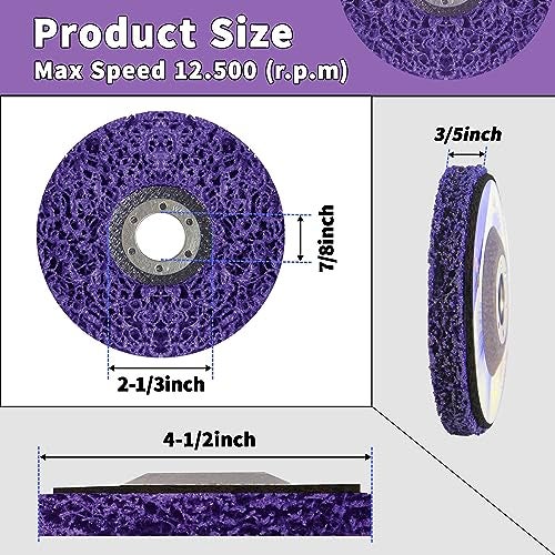 Feirenql 12Pcs Strip Discs Stripping Wheel, 4-1/2"x 7/8" Inch Stripping Wheel for Angle Grinder Clean and Remove Paint Coating Rust Welds Oxidation - Image 2