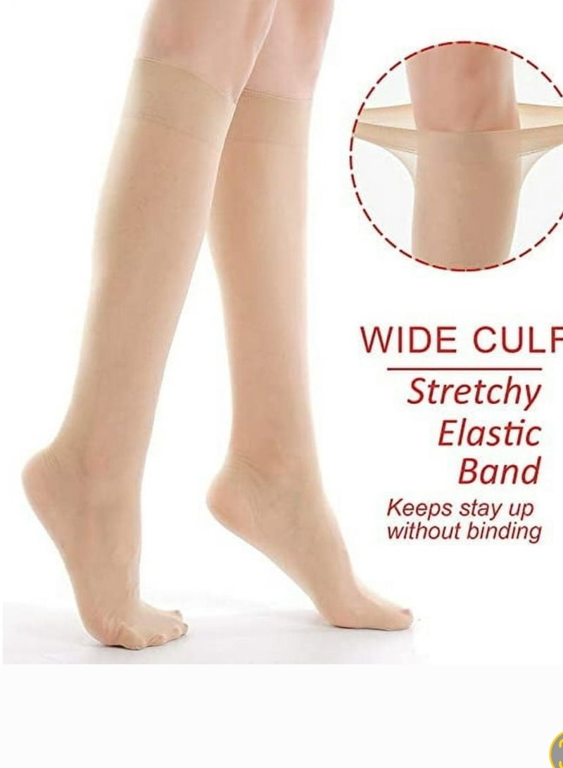 bundle of two transparent knee long nylon voile socks  - Image 3