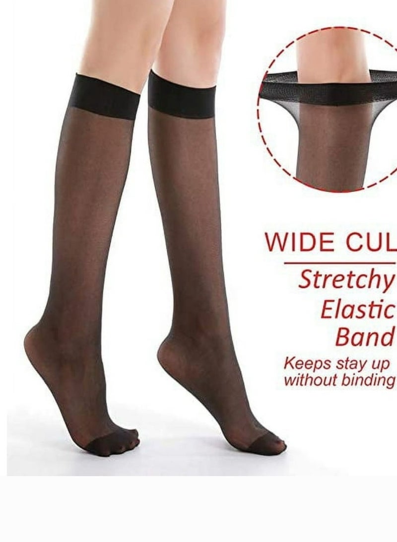 bundle of two transparent knee long nylon voile socks  - Image 2