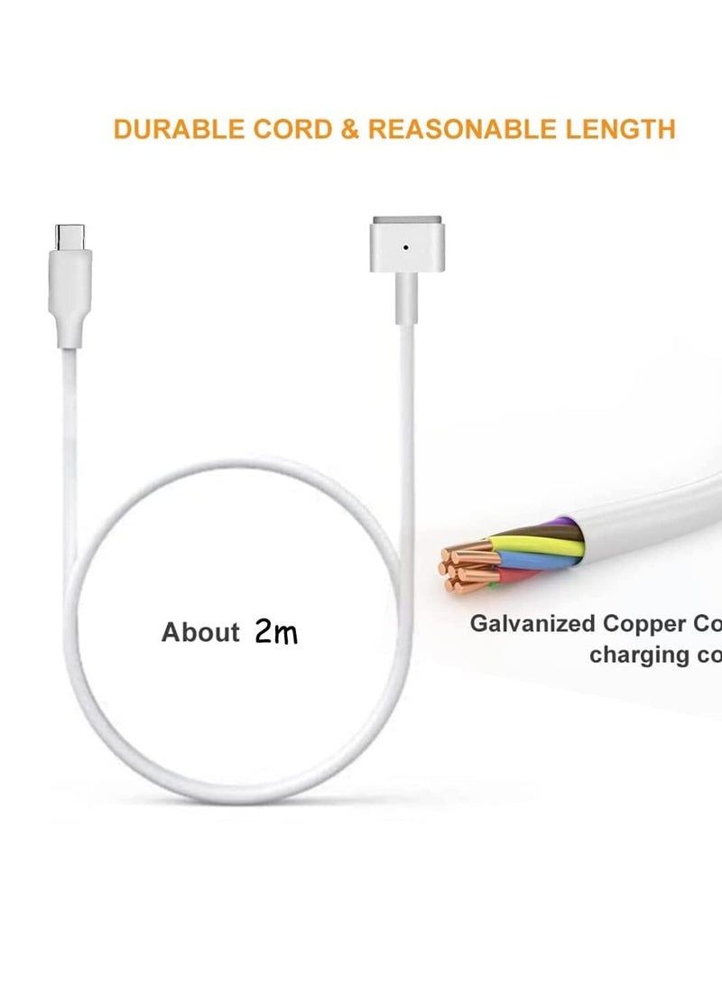 erorex USB to Magnetic Tip Adapter Cable Cord, for Air Pro After 2012 Year A1436 A1465 A1466 MD760 MD761 MD711 White Color (Designed for 60 w, fits 45 w Power Supply) - Image 2