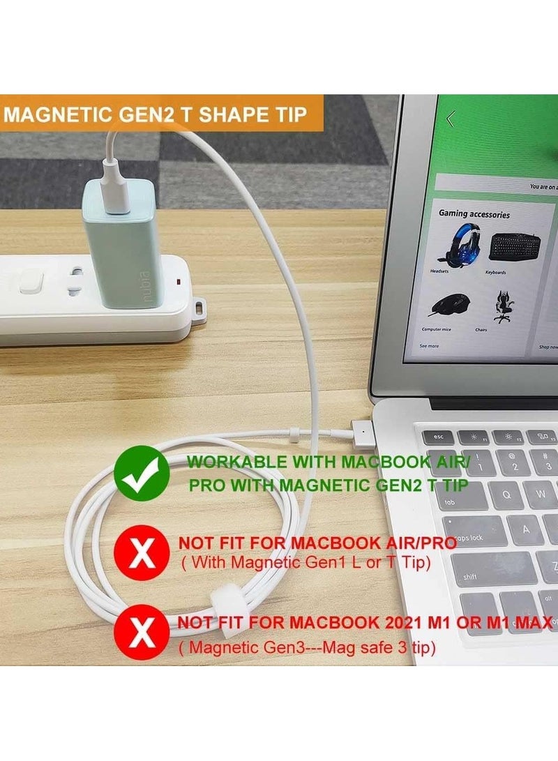erorex USB to Magnetic Tip Adapter Cable Cord, for Air Pro After 2012 Year A1436 A1465 A1466 MD760 MD761 MD711 White Color (Designed for 60 w, fits 45 w Power Supply) - Image 4