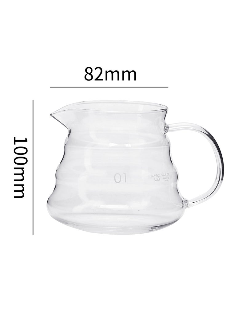 Rorence Hand Brew Coffee Pot, Heat-Resistant Glass Carafe with Handle 450 ml - Image 4