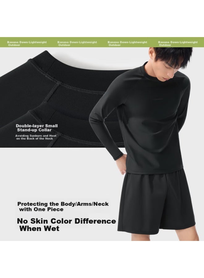 Beneunder Men's Swimwear Summer Beach Sunscreen Swimsuit Quick-drying Breathable Water Shorts Long-sleeved Swimwear Gp628 - Image 1