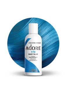 Adore Semi Permanent Hair Color Vegan And Crueltyfree Hair Dye 4 Fl Oz 172 Baby Blue (Pack Of 1)  - Image 1