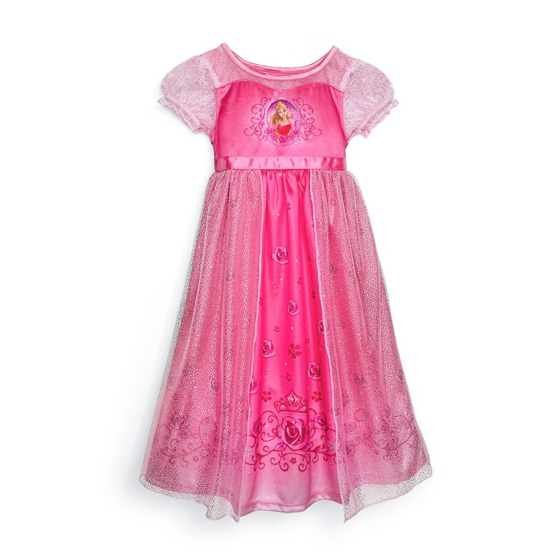 Disney Girls' Princess Fantasy Gown Nightgown, AURORA, 4T - Image 5