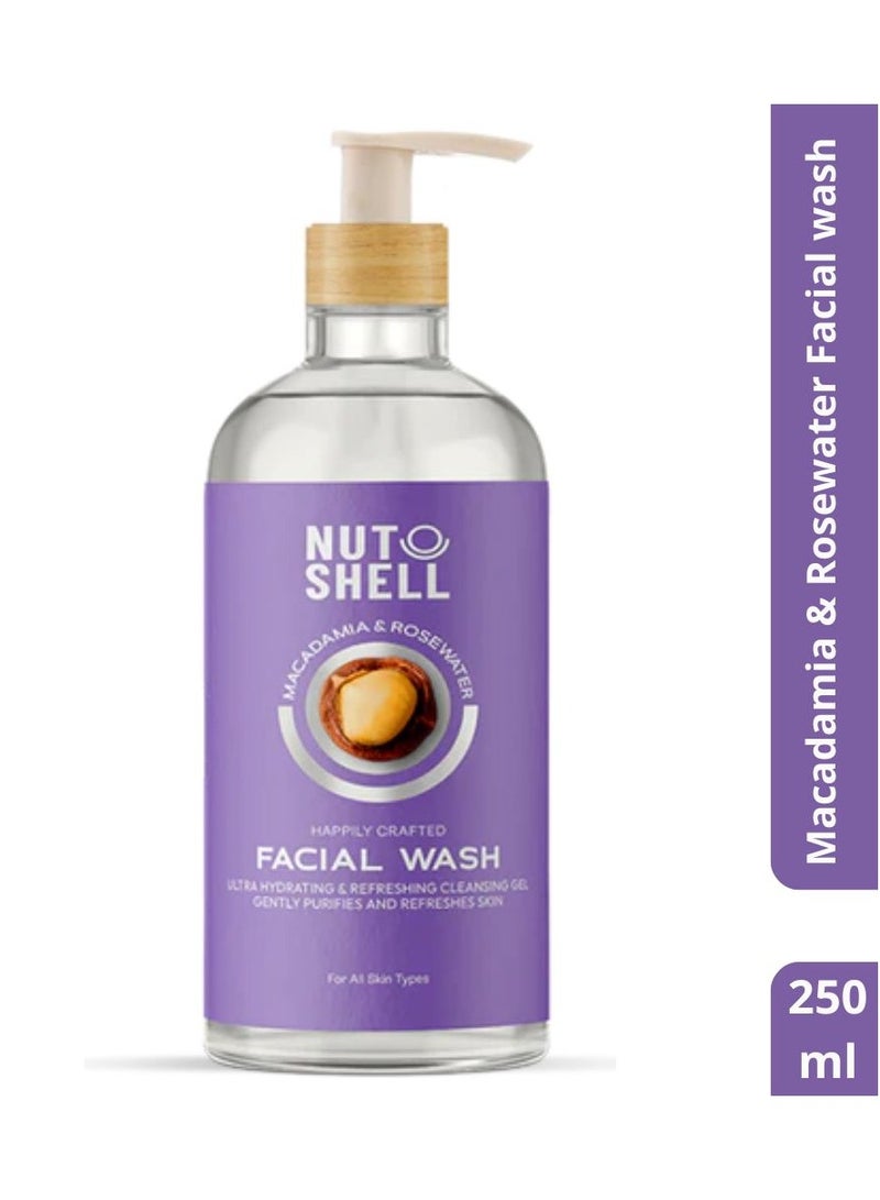 NUTSHELL Macadamia & Rosewater Facial Wash - 250 ml - Image 1