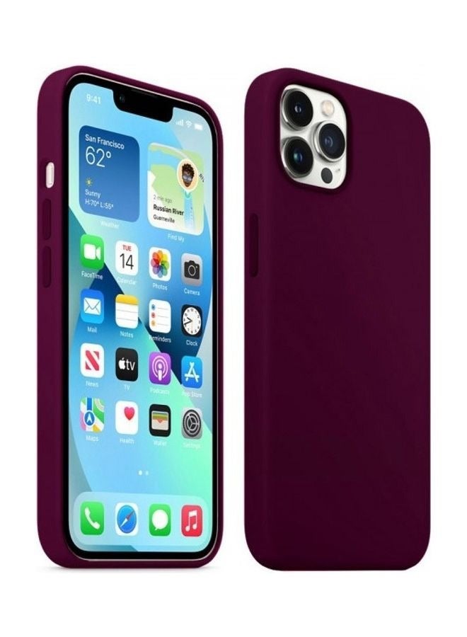 CATANES Protective Soft Silicone Case Cover for iPhone 13 Pro - Plum - Image 1