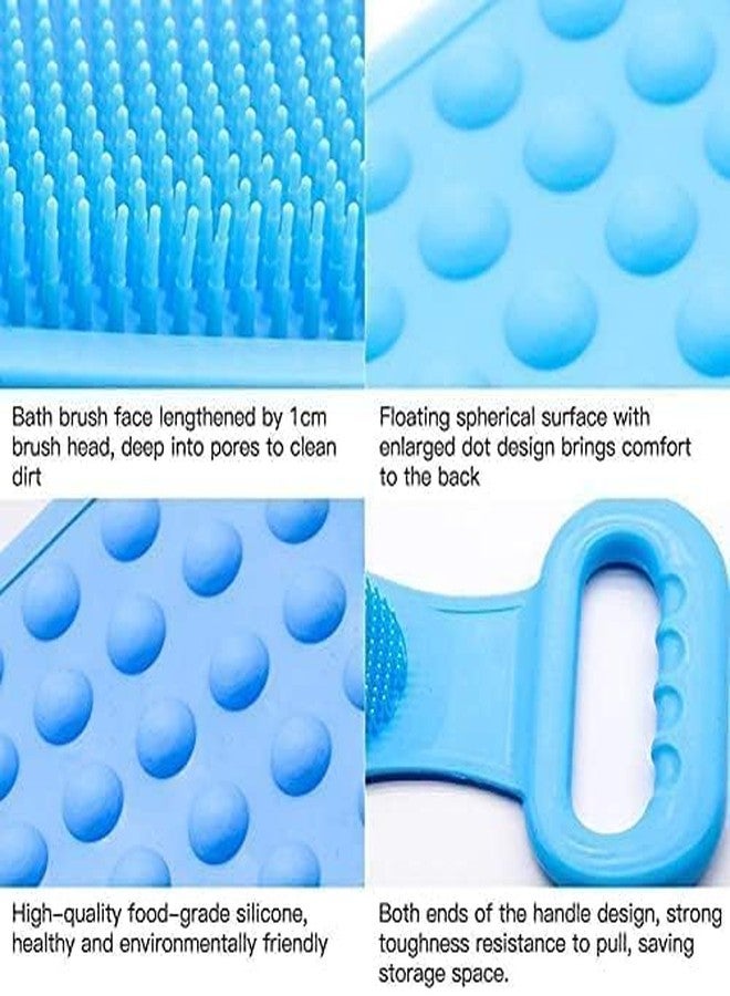 TEKCOOL Silicone Body Back Scrubber, Double Side Bathing Brush for Skin Deep Cleaning Massage, Dead Skin Removal Exfoliating Belt for Shower, Body Brush for Bathing; - Image 4