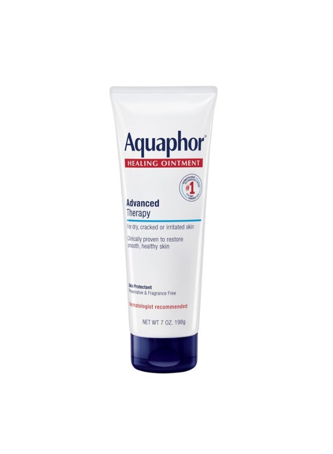 Aquaphor Healing Ointment Advanced Therapy Skin Protectant, Dry Skin Body Moisturizer, 7 Oz Tube - Image 1