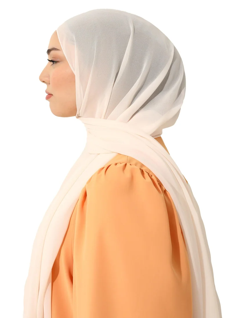 Tuva Shawl by Modanisa Cream - Plain - Chiffon - Shawl - Tuva
