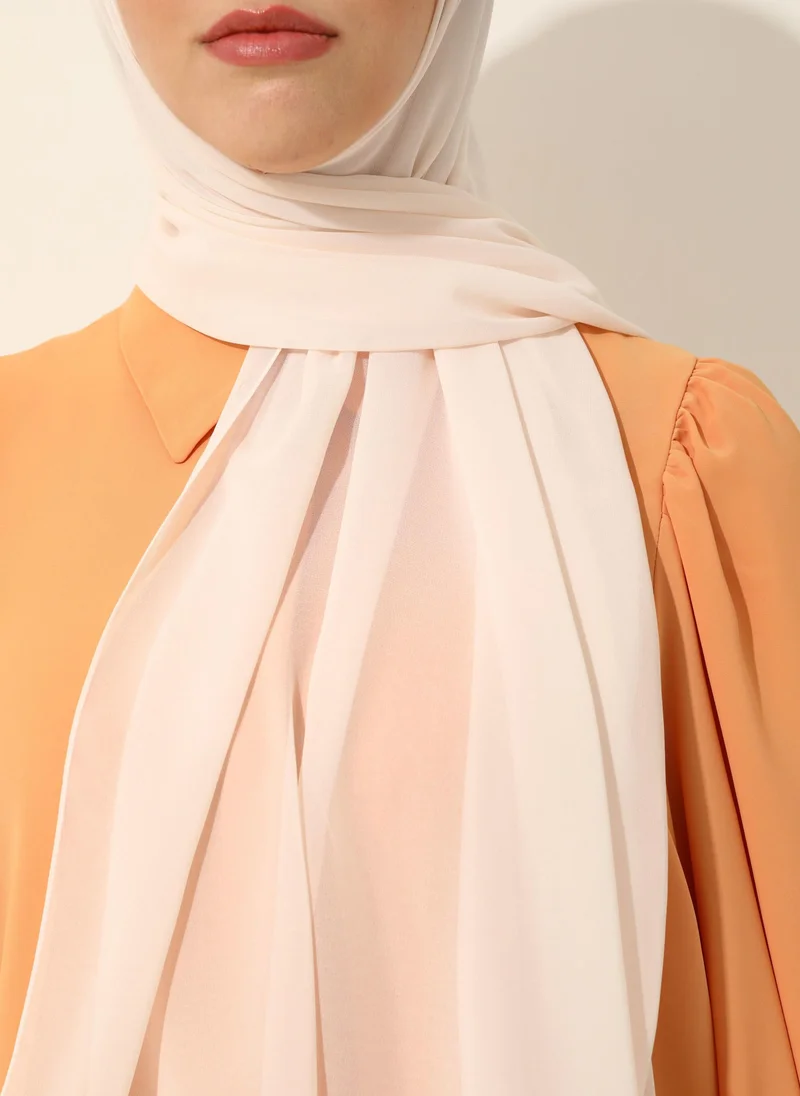 Tuva Shawl by Modanisa Cream - Plain - Chiffon - Shawl - Tuva
