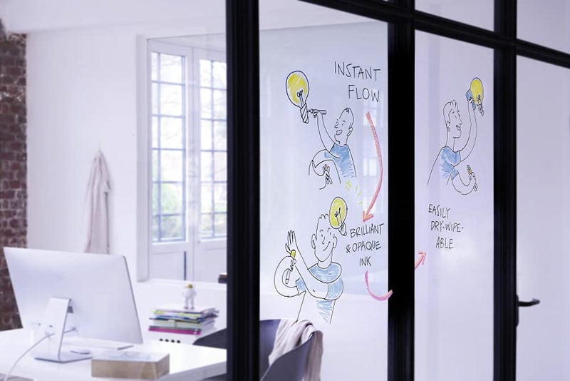 edding Multicolored 95 Glass Marker, 6pcs - Dry Erase Markers for Various Uses and Glass Surfaces Like Windshields, Windows, Glassboards, Mirrors, Menu Board and White Board - Made in Germany - Image 5