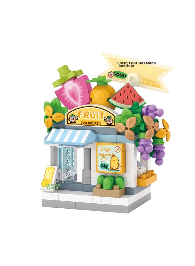 Loz Micro-particle Building Blocks, Children's Toy Assembly Model, Mini Street View, Birthday Gift, 8603 Fresh Fruit Shop - Image 2