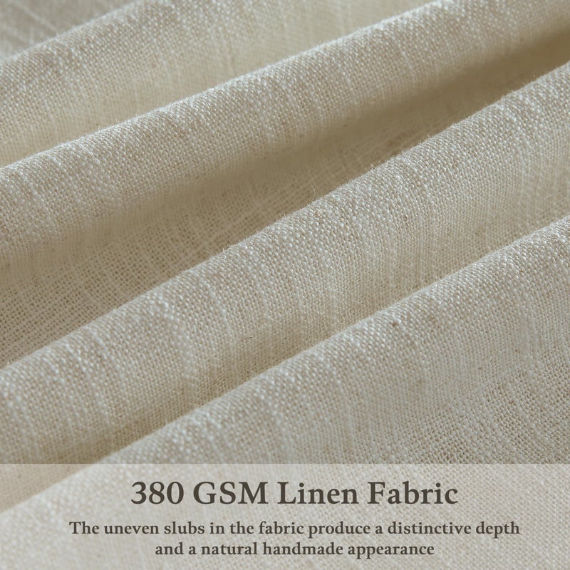 TWODRAPES Sand Beige Linen Curtains 102 Inches Long for Living Room Pinch Pleated Drape Hooks Rings for Track System Back Tab Light Filtering 102 Inch Curtain for Bedroom Sliding Patio Door 2 Panels 50x102 - Image 3