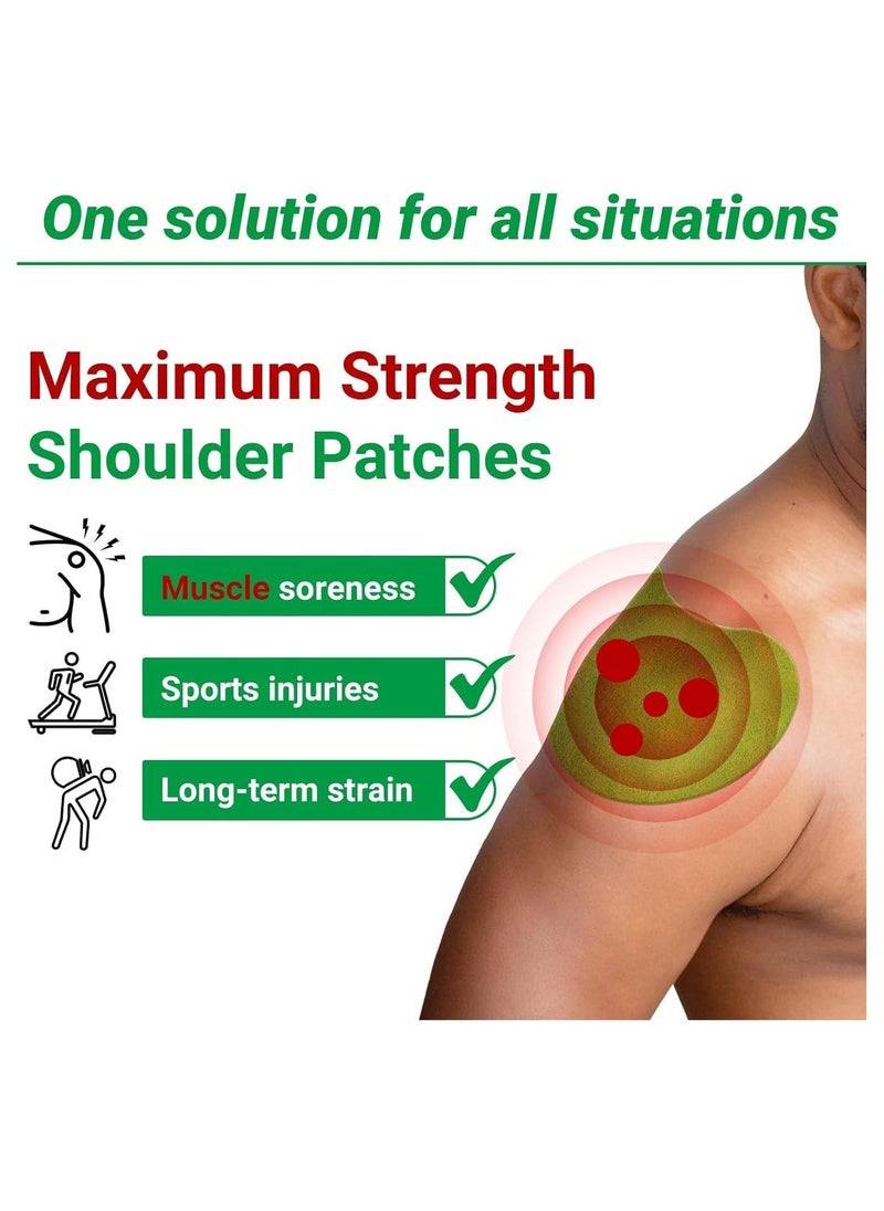 Shoulder Patches, Pain Relief Patches, 24 Count Warming Herbal Plaster Maximum Strength Heat Patches, 8 Hours Deep Heating Extra Strength Joint Patch of Shoulder, Knee, Back, Neck, Pain Relief - Image 5