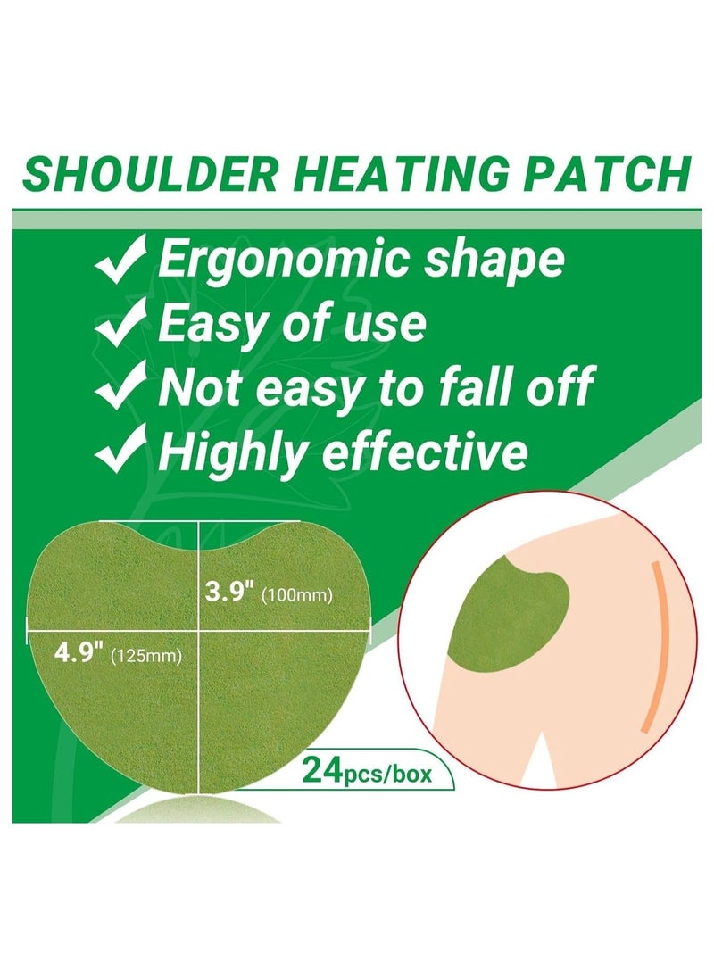 Shoulder Patches, Pain Relief Patches, 24 Count Warming Herbal Plaster Maximum Strength Heat Patches, 8 Hours Deep Heating Extra Strength Joint Patch of Shoulder, Knee, Back, Neck, Pain Relief - Image 4