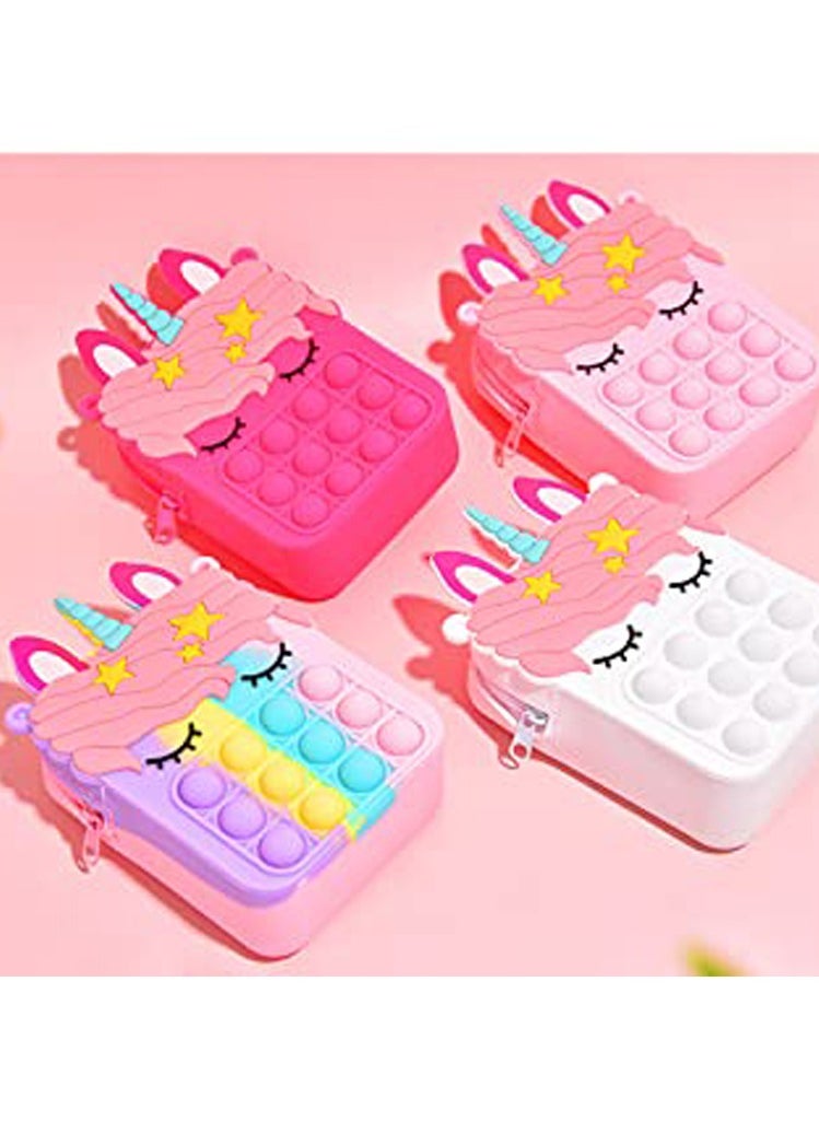 Daytoyz Gifts for Kids Rainbow Unicorn Purse Bag for Girls and Women, Fashion Pop Purse Push Bubbles Fidget Toy, Wallet Ladies Bag Silica Dimple Crossbody Bags For Girls  - Image 3