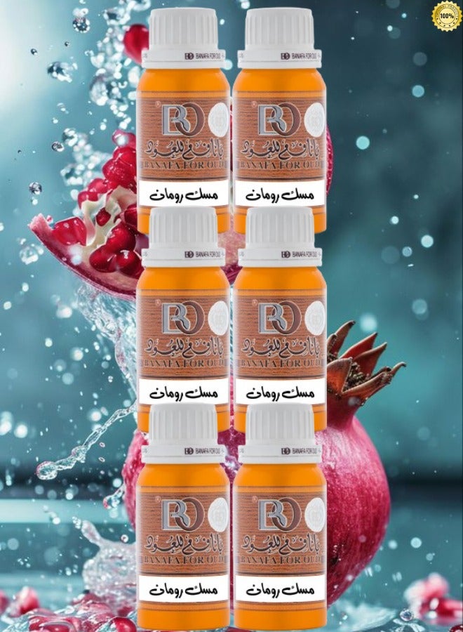 Banafa 6 Pieces Musk Romman Perfume Oil 100 Grams - Image 1