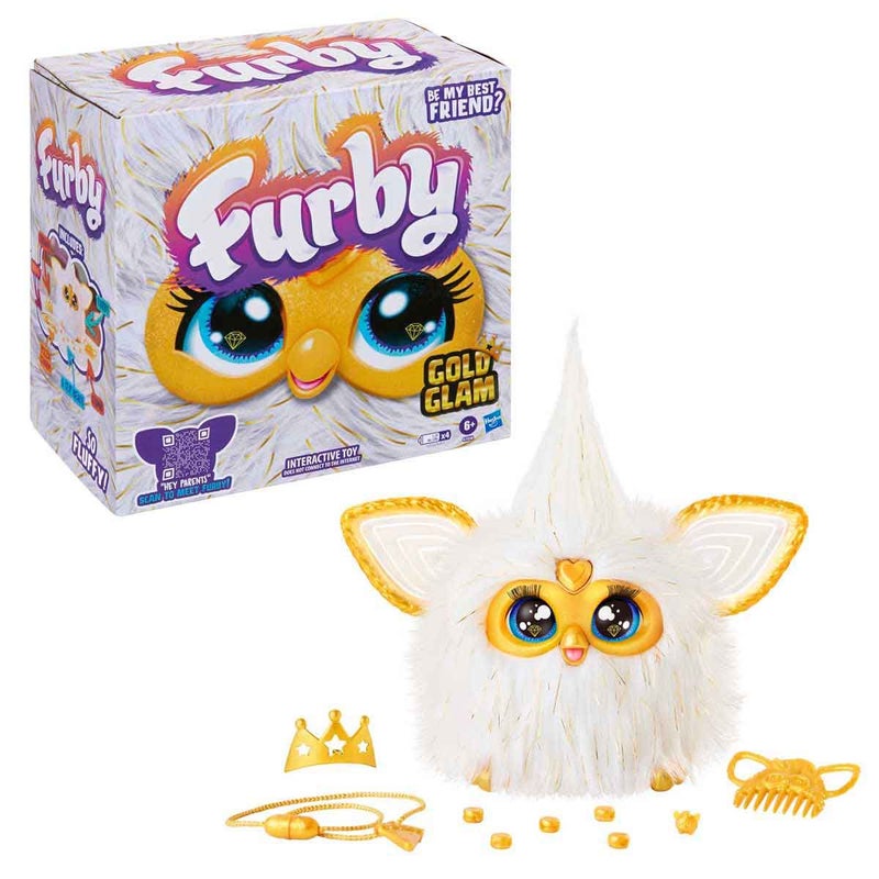 Furby فوربي جولد غلام لعبة قماشية تفاعلية (15 سم) - Image 2