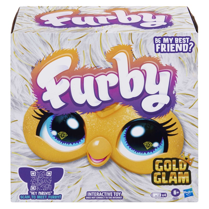 Furby فوربي جولد غلام لعبة قماشية تفاعلية (15 سم) - Image 1