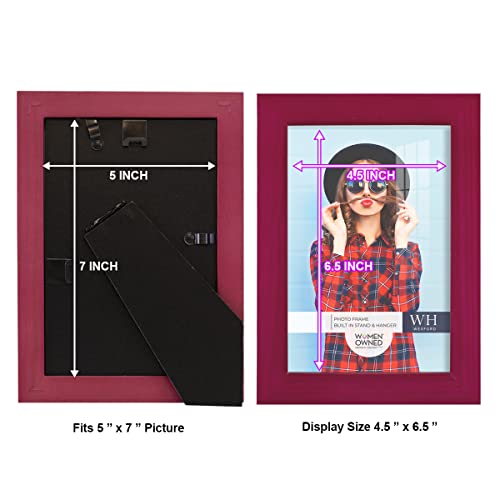 Renditions Gallery 5x7 inch Picture Frame Cherry Red Wood Grain Frame, High-end Modern Style, Made of Solid Wood and High Definition Glass for Wall and Tabletop Photo Display - Image 5