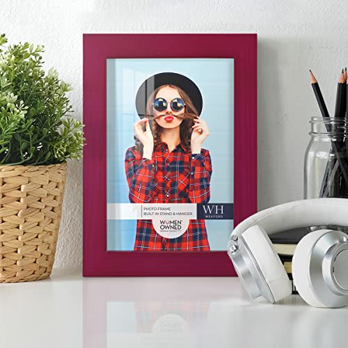 Renditions Gallery 5x7 inch Picture Frame Cherry Red Wood Grain Frame, High-end Modern Style, Made of Solid Wood and High Definition Glass for Wall and Tabletop Photo Display - Image 2